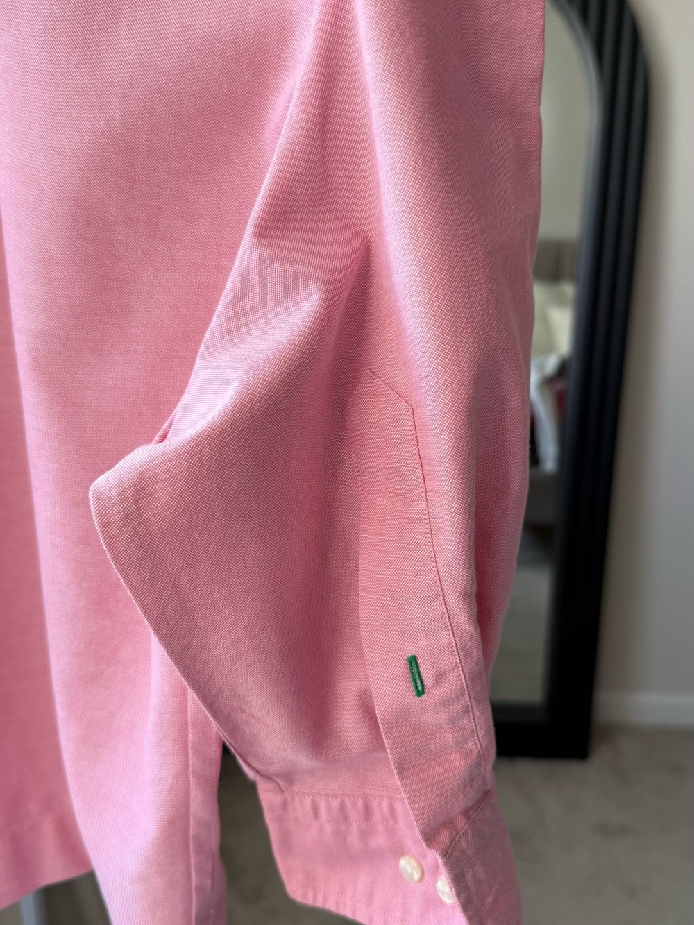 Memorial Day & 4th of July Pink Ruffle Collar Upcycled Shirt - Picture 3 of 15